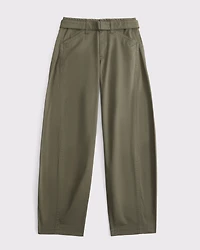Belted Barrel Pant