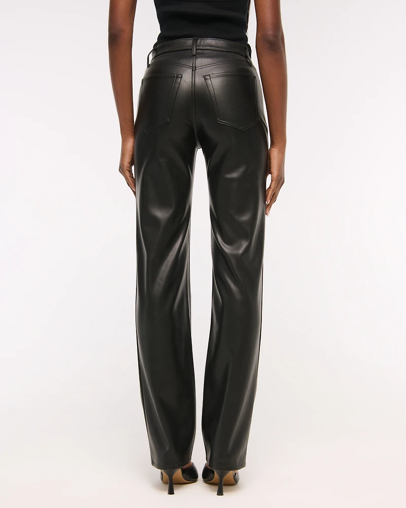 High Rise 90s Relaxed Vegan Leather Pant