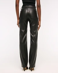 High Rise 90s Relaxed Vegan Leather Pant