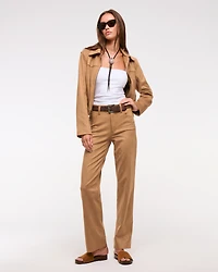 High Rise 90s Relaxed Vegan Suede Pant