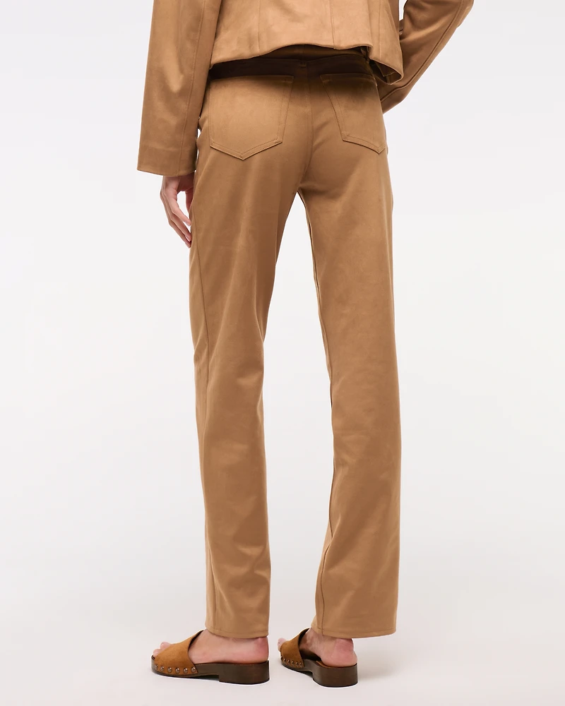 High Rise 90s Relaxed Vegan Suede Pant