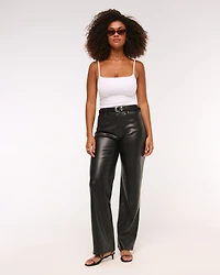 Curve Love High Rise 90s Relaxed Vegan Leather Pant