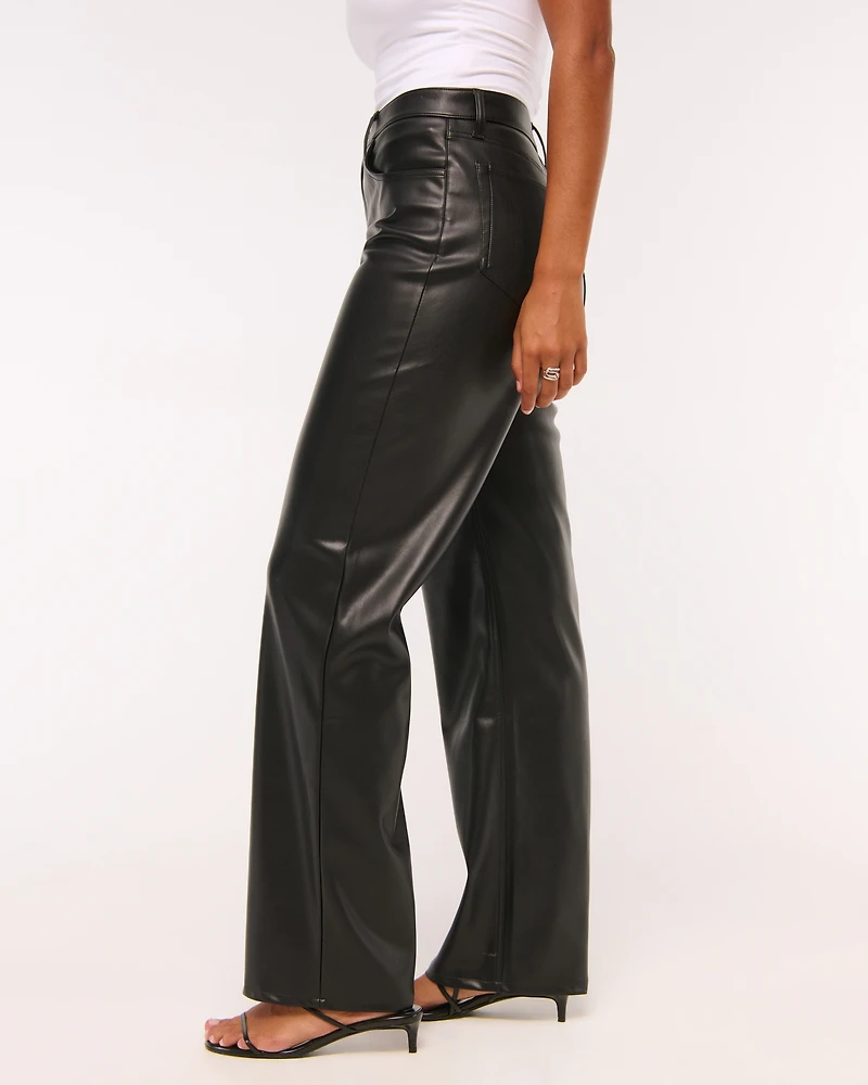 Curve Love High Rise 90s Relaxed Vegan Leather Pant