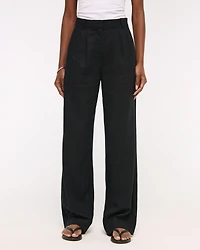 A&F Sloane Linen-Blend Wide Leg Pant