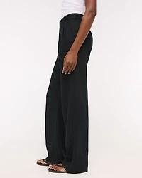 A&F Sloane Linen-Blend Wide Leg Pant