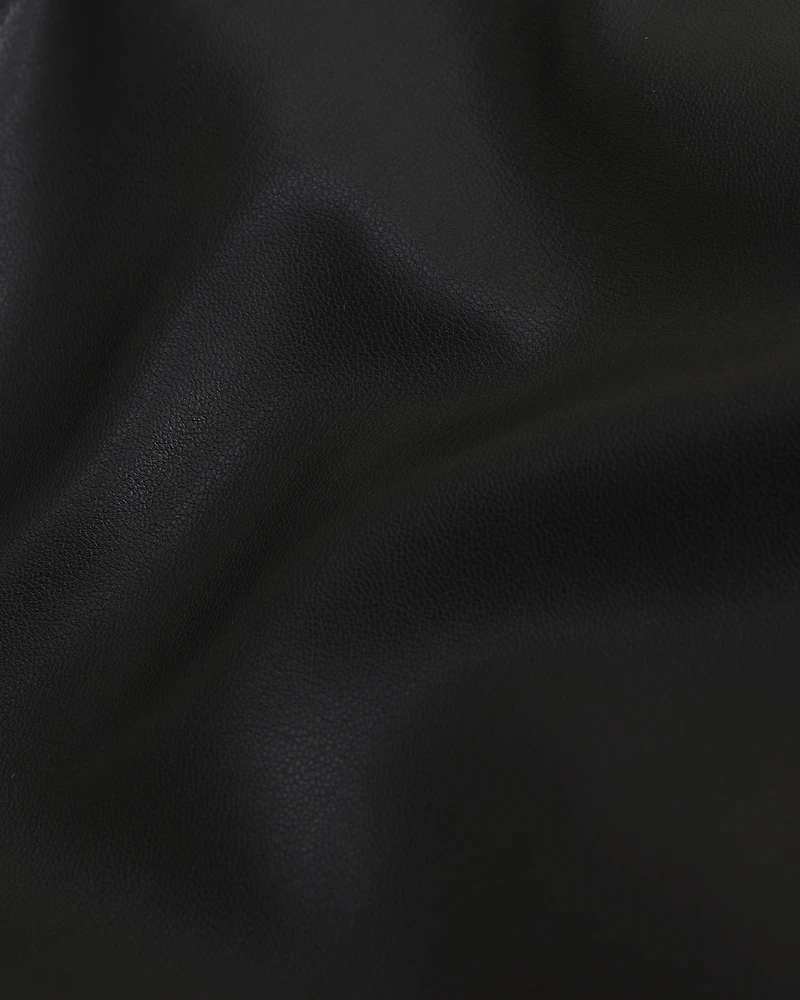 High Rise 90s Straight Vegan Leather Pant