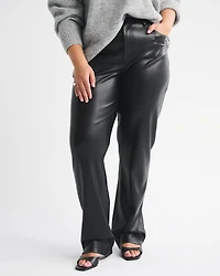 Curve Love High Rise 90s Straight Vegan Leather Pant