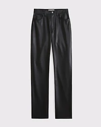 Curve Love High Rise 90s Straight Vegan Leather Pant