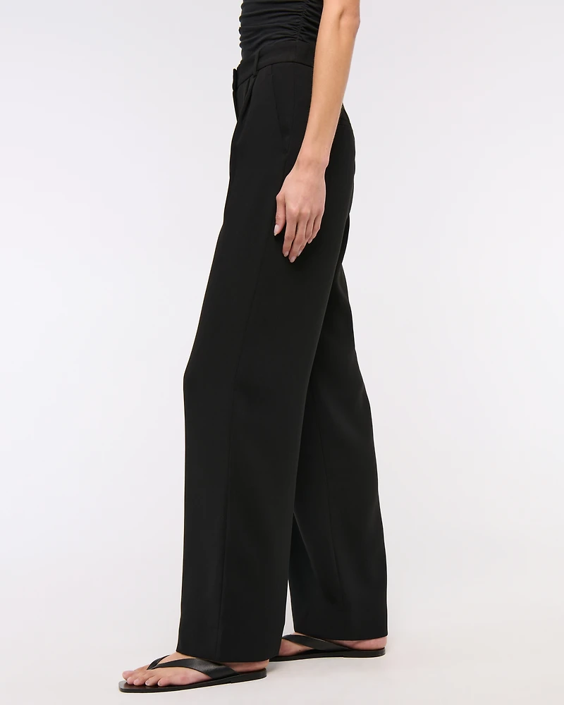A&F Sloane Crepe Tailored Wide Leg Pant
