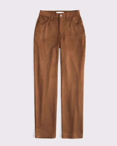 Curve Love Vegan Suede 90s Relaxed Pant