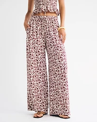 Crinkle Textured Pull-On Pant