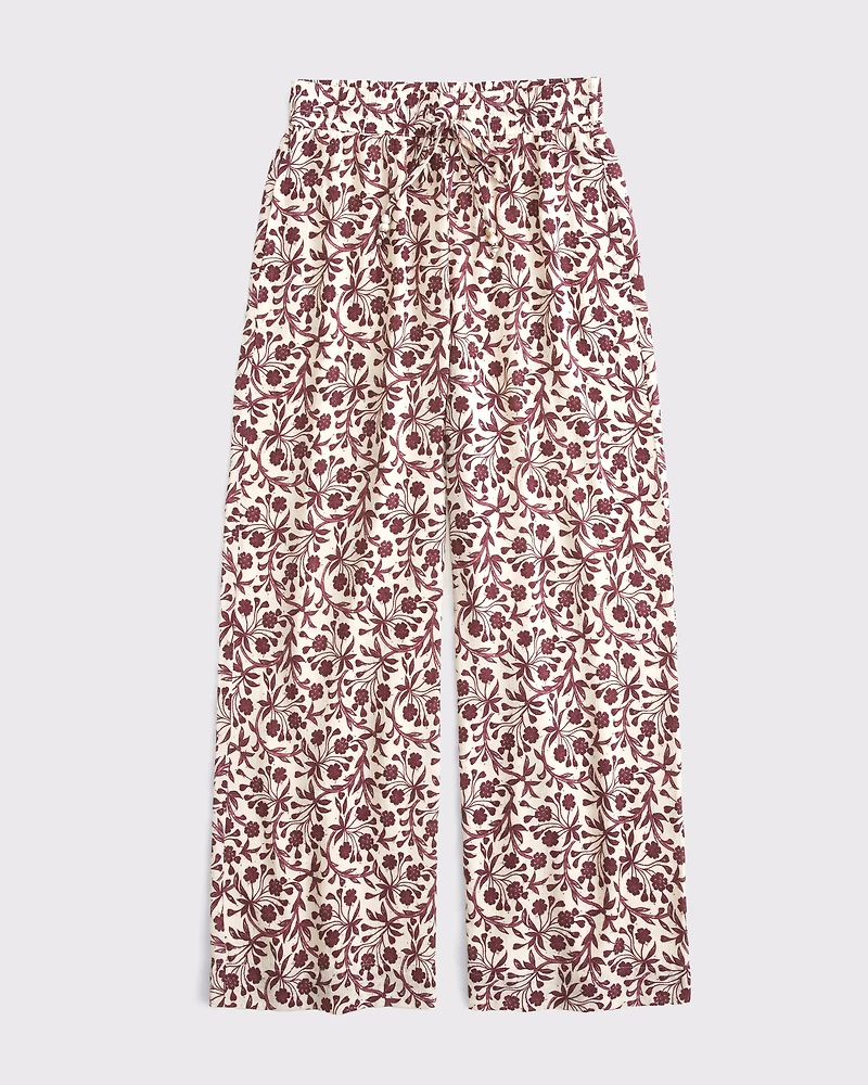 Crinkle Textured Pull-On Pant