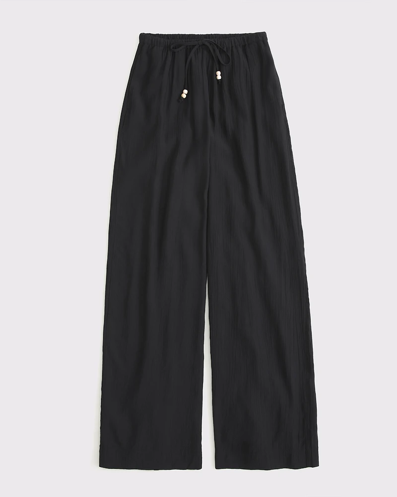Crinkle Textured Pull-On Pant