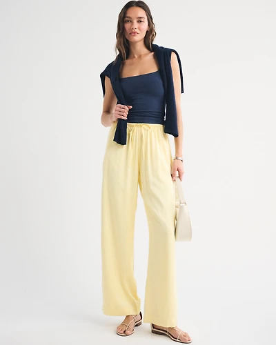 Satin Pull-On Pant