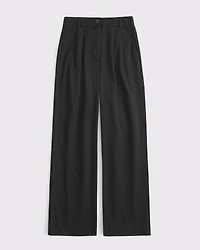 A&F Sloane Twill Tailored Wide Leg Pant