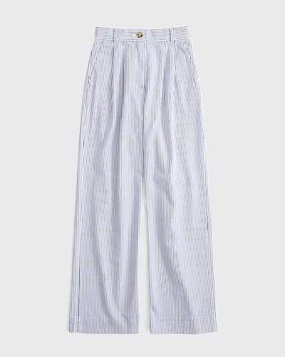 A&F Sloane Twill Tailored Wide Leg Pant