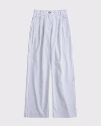 A&F Sloane Twill Tailored Wide Leg Pant