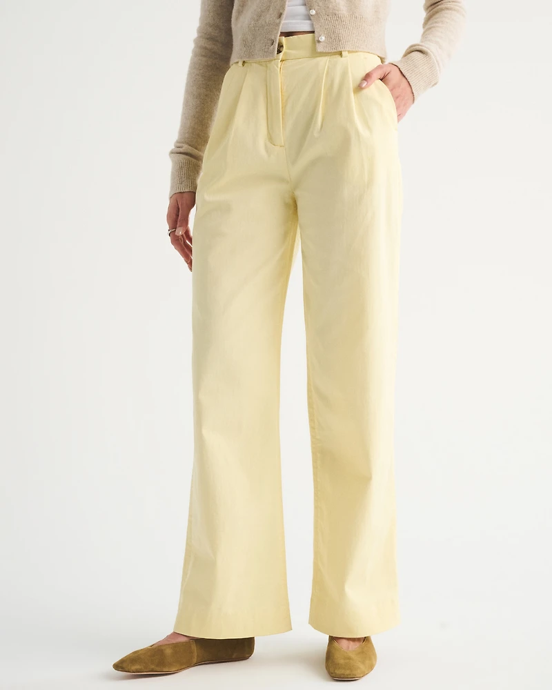 A&F Sloane Twill Tailored Wide Leg Pant