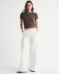 Cotton Jacquard Pull-On Pant