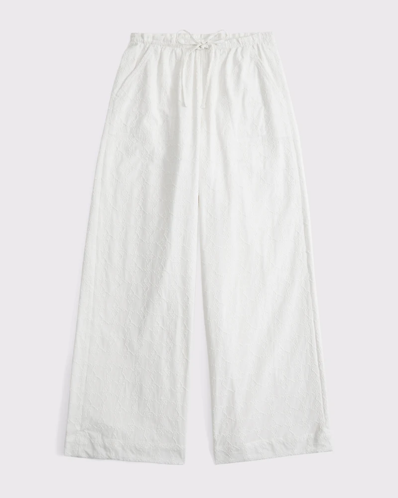 Cotton Jacquard Pull-On Pant