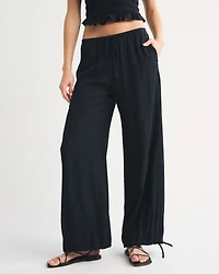 Convertible Crinkle Balloon Pull-On Pant