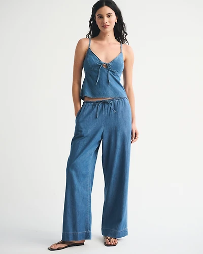 Chambray Pull-On Pant