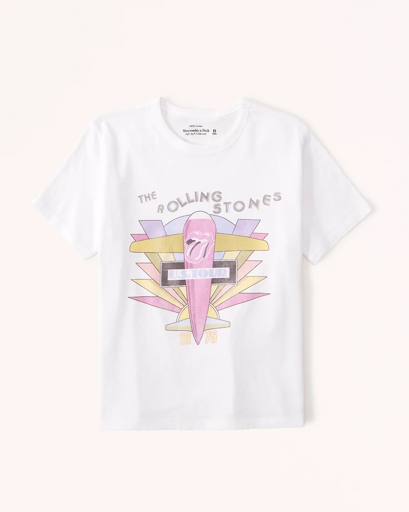 Short-Sleeve Rolling Stones Graphic Skimming Tee