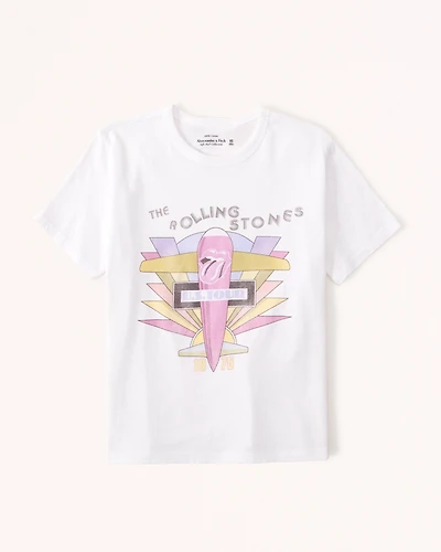 Short-Sleeve Rolling Stones Graphic Skimming Tee