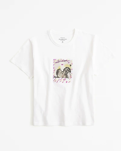 Short-Sleeve Maripol Graphic Skimming Tee