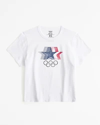 Short-Sleeve Olympics Graphic Skimming Tee