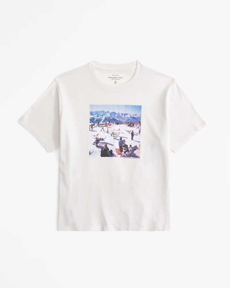 Short-Sleeve Slim Aarons Graphic Relaxed Tee