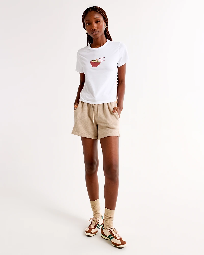 Short-Sleeve Ramen Graphic Skimming Tee