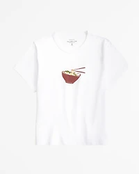 Short-Sleeve Ramen Graphic Skimming Tee