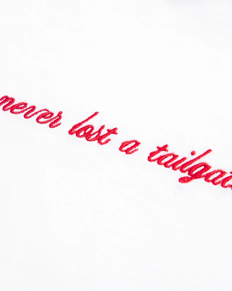 Never Lost A Tailgate Graphic Skimming Tee