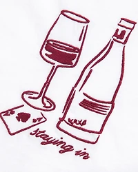 Short-Sleeve Staying Graphic Skimming Tee