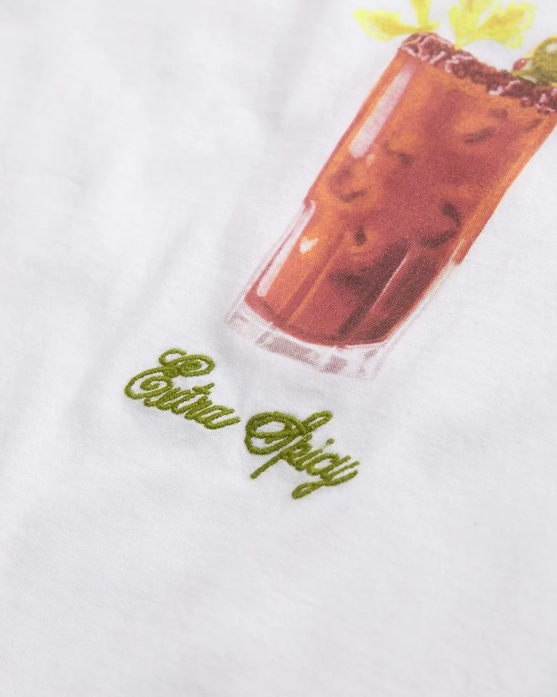 Short-Sleeve Bloody Mary Graphic Skimming Tee