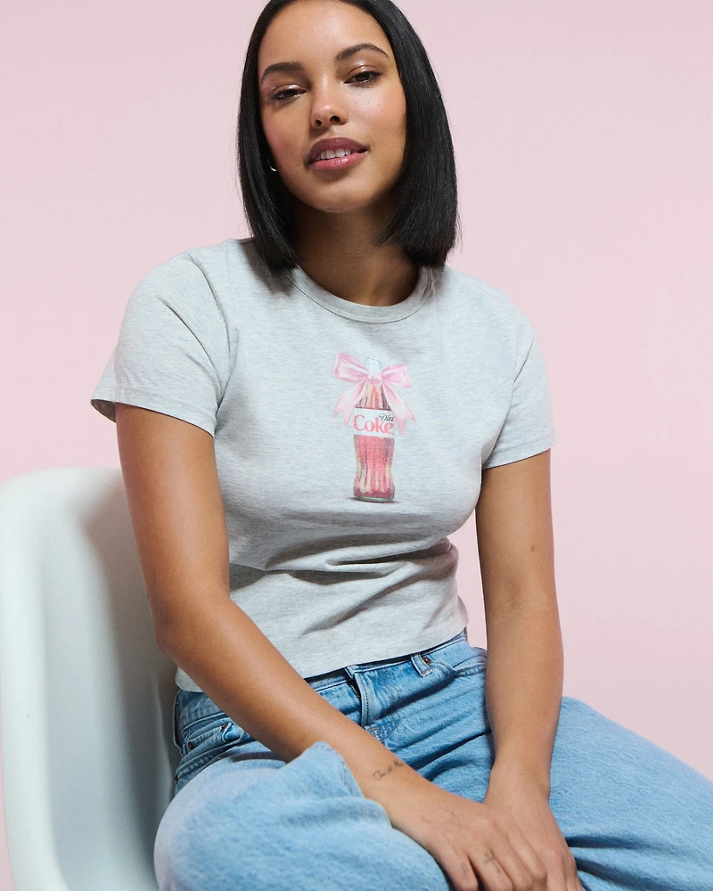 Short-Sleeve Diet Coke Graphic Skimming Tee