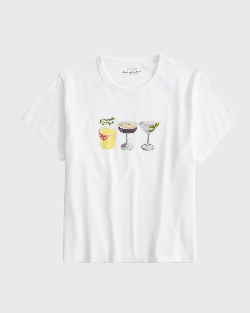 Short-Sleeve Cocktails Graphic Skimming Tee