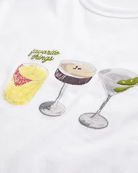 Short-Sleeve Cocktails Graphic Skimming Tee