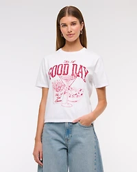Short-Sleeve Martini & Fries Graphic Relaxed Tee
