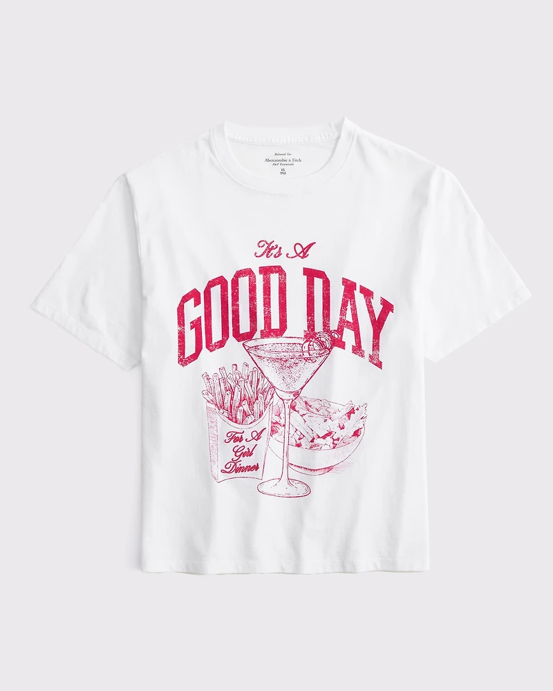 Short-Sleeve Martini & Fries Graphic Relaxed Tee