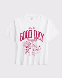 Short-Sleeve Martini & Fries Graphic Relaxed Tee