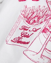 Short-Sleeve Martini & Fries Graphic Relaxed Tee