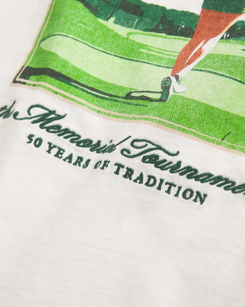 Short-Sleeve Memorial Tournament Graphic Skimming Tee