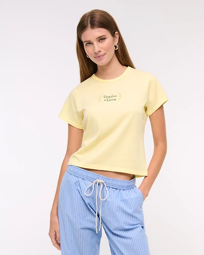 Short-Sleeve Tequila + Lime Graphic Skimming Tee