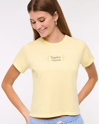 Short-Sleeve Tequila + Lime Graphic Skimming Tee