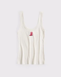 Cowboy Boots Graphic Scoopneck Tank