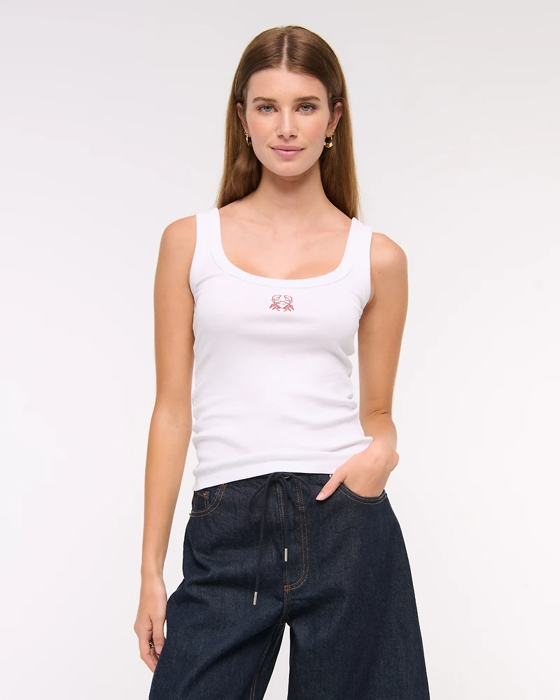 Sardines Graphic Scoopneck Tank