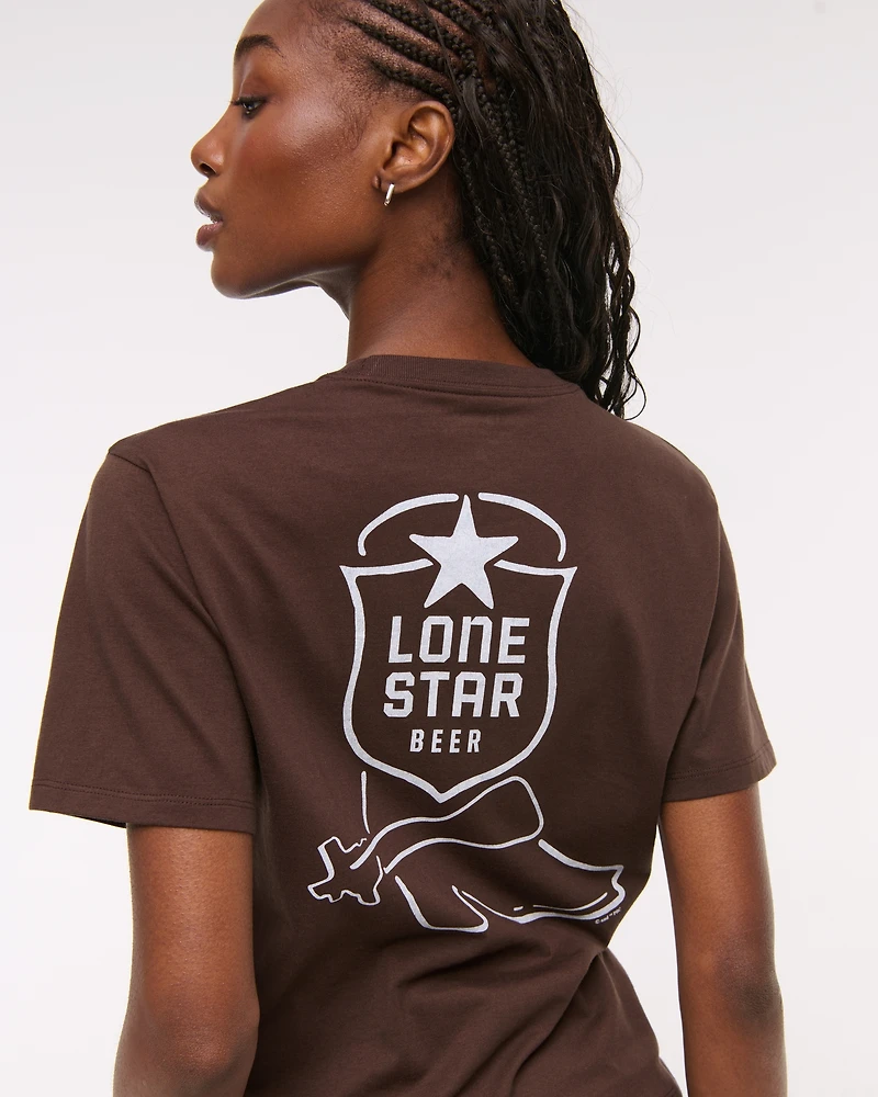 Short-Sleeve Lone Star Beer Graphic Relaxed Tee