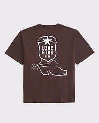 Short-Sleeve Lone Star Beer Graphic Relaxed Tee